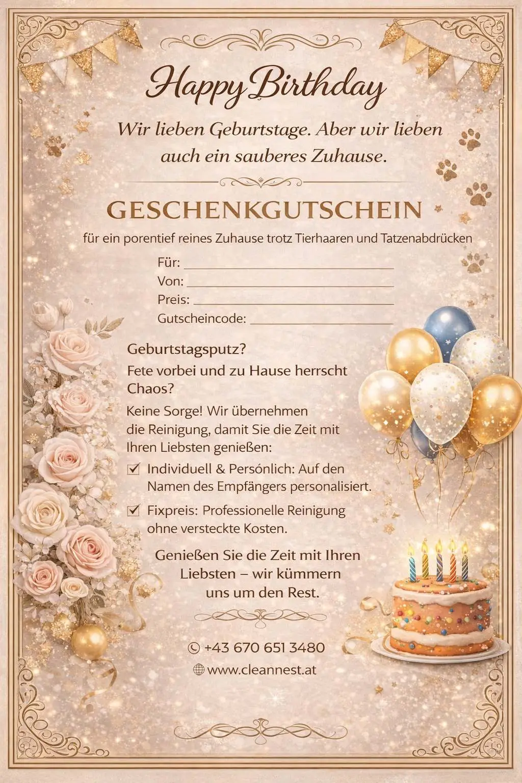Birthday Gutschein